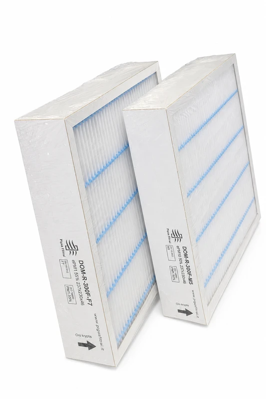 Pigūsfiltrai Filtrų komplektas M5+F7, rekuperatoriui Domekt R 300 F (237x230x46)