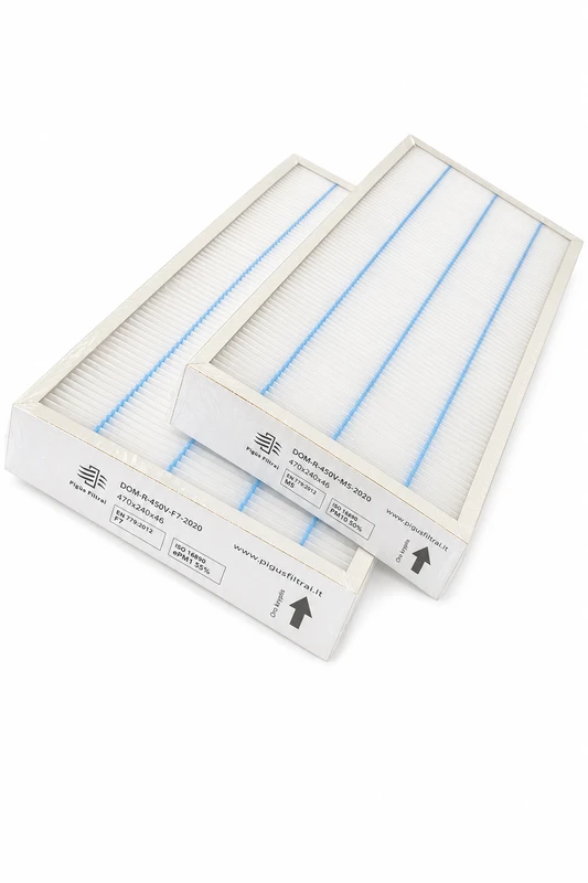 Pigūsfiltrai Filtrų komplektas M5+F7, rekuperatoriui Komfovent Domekt R 450V (470×240×46 mm) iki 2020-06
