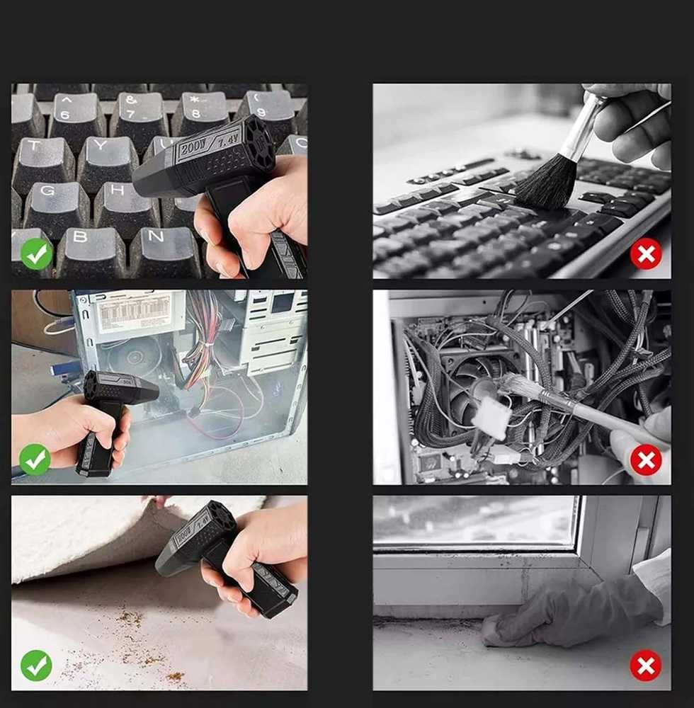 Bedee bešepetėlinis oro pūstuvas dulkėms
