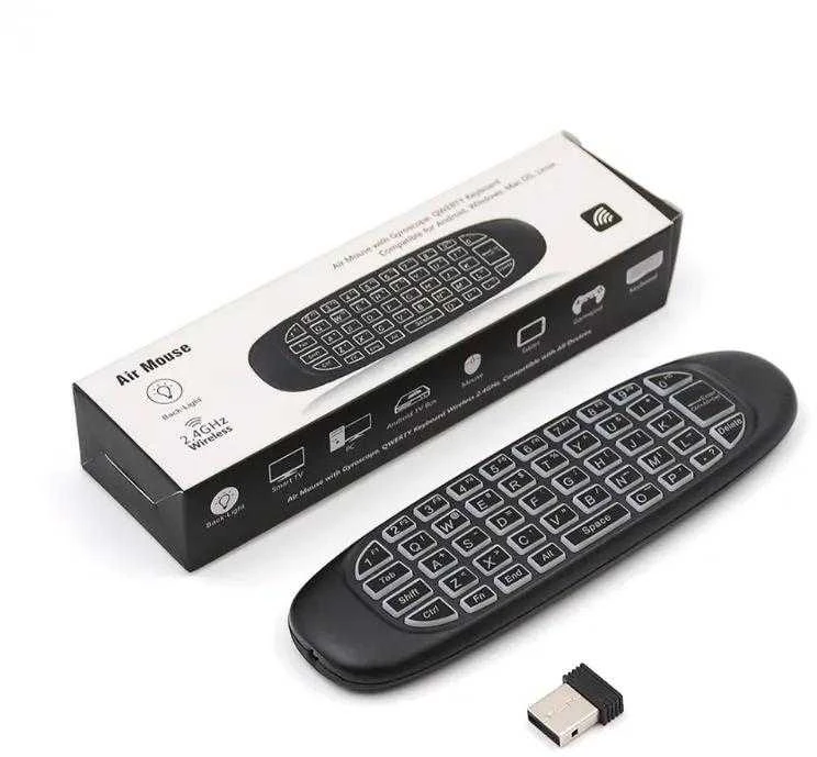 C120 air pelė Blacklit (tinka tv priedėliams - tv box)