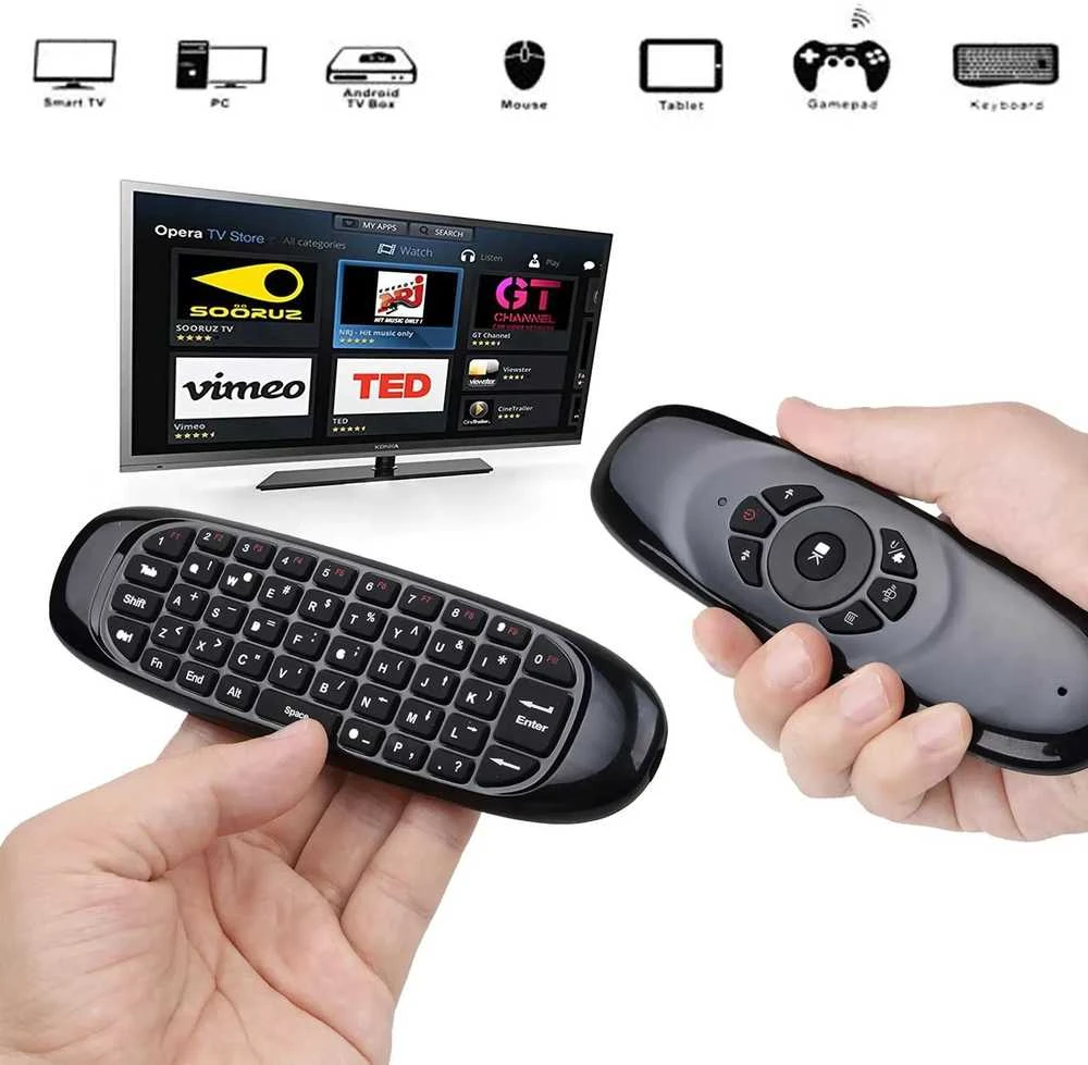 C120 air pelė Blacklit (tinka tv priedėliams - tv box)