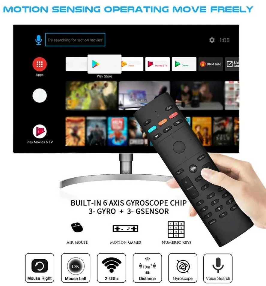 G40 Voice Remote Control Air Mouse pultelis