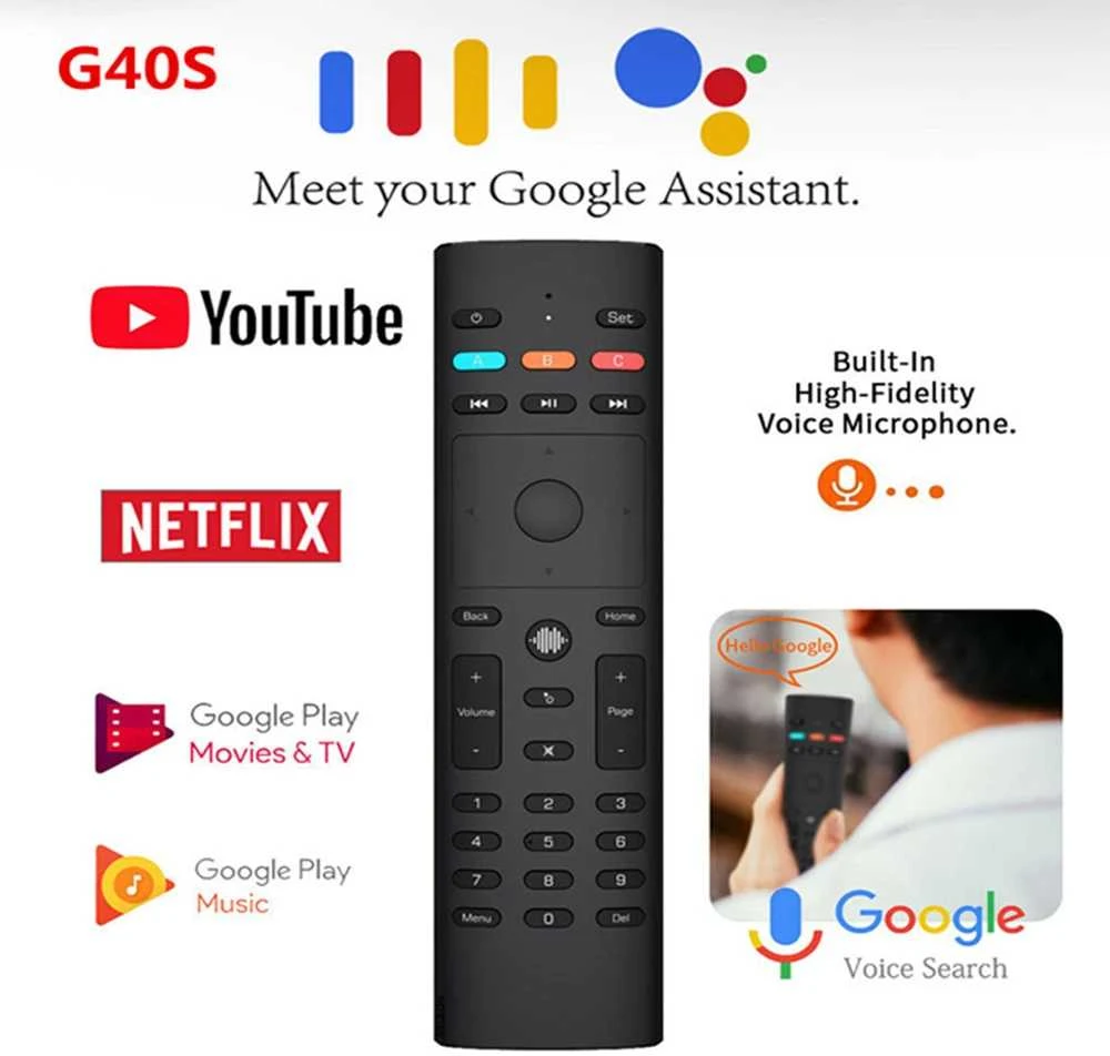 G40 Voice Remote Control Air Mouse pultelis