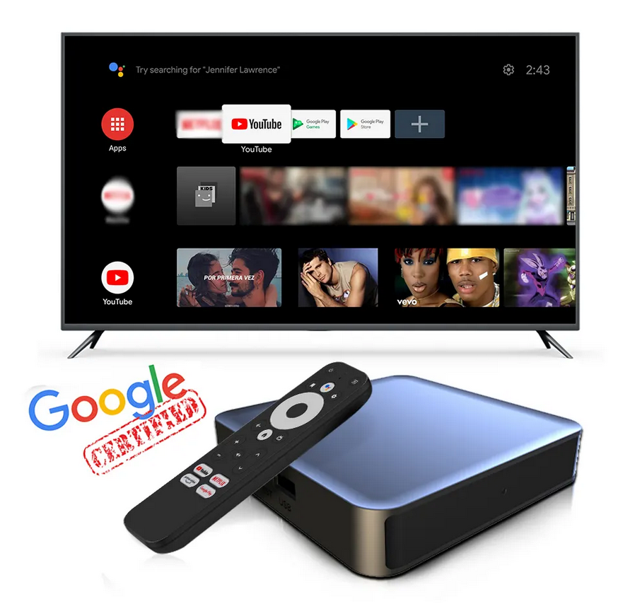 GD2 4K Netflix sertifikuotas TV priedėlis S905Y4 2/32 GBs Android TV Android 12 puikiai veikia su Go3, Telia Play