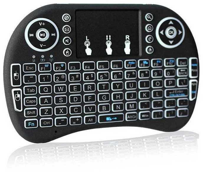 i8 backlit mini klaviatūra (tinka tv priedėliams - tv box)