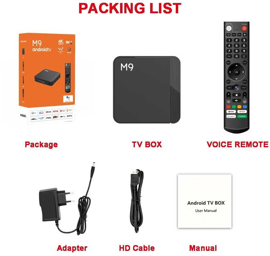 M9 Android TV priedėlis 4/32 GB S905Y4 puikiai tinka su Go3