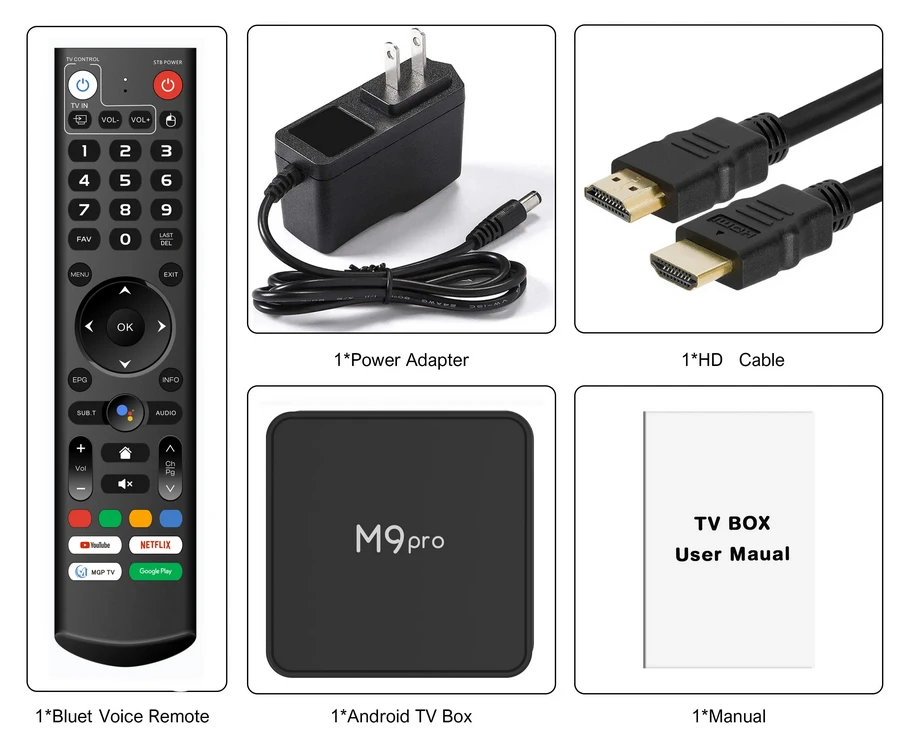 M9 Pro Android TV priedėlis 4/64 GB S905X4 puikiai tinka su Go3