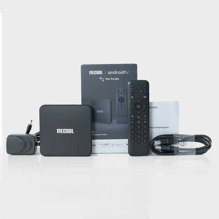 MECOOL KM7 SE Android TV Amlogic S905Y4 2/32GB Google Sertifikuotas TV Priedėlis