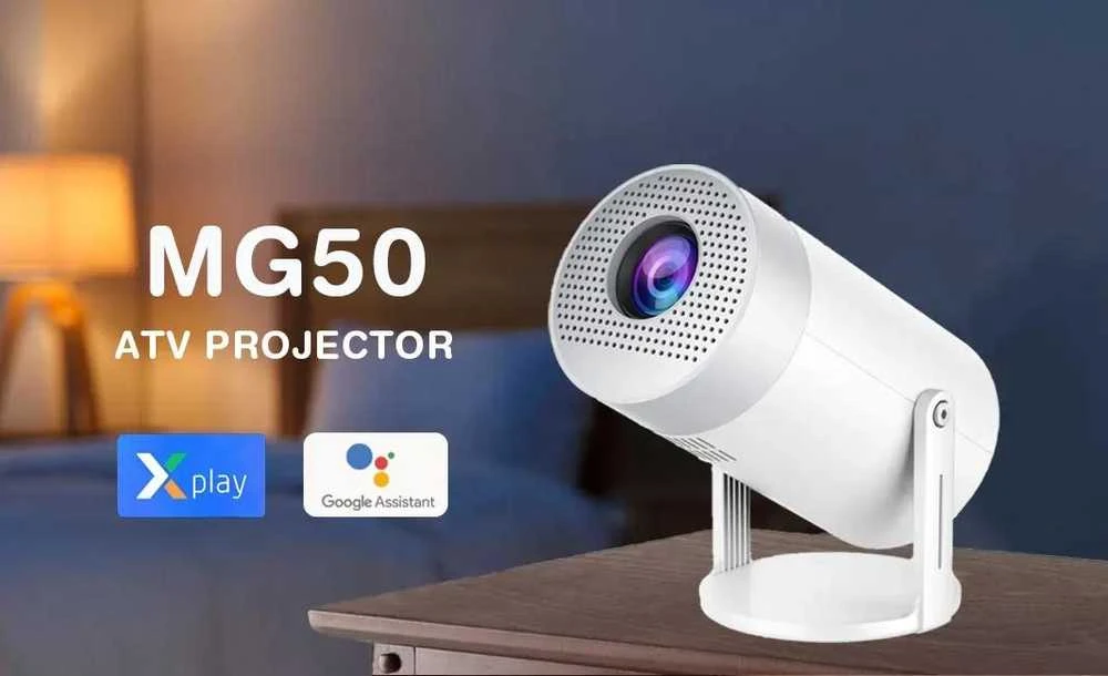 MG50 projektorius – nešiojamas 4K, Android TV 12.0, puikiai tinka Go3, YouTube, IPTV