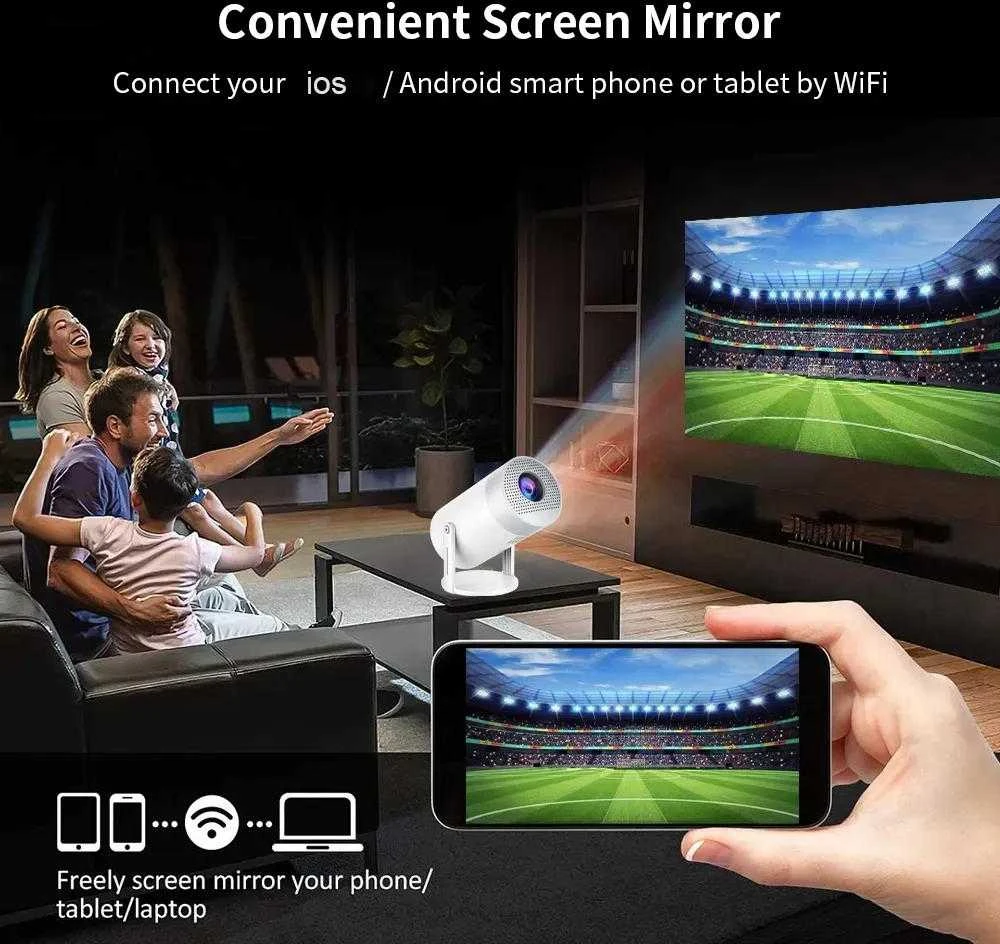 MG50 projektorius – nešiojamas 4K, Android TV 12.0, puikiai tinka Go3, YouTube, IPTV