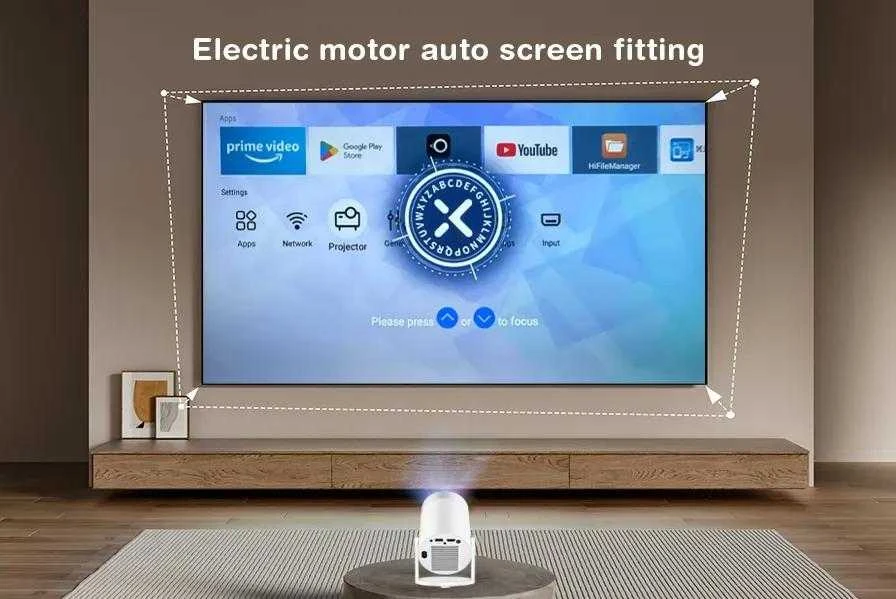 MG50 projektorius – nešiojamas 4K, Android TV 12.0, puikiai tinka Go3, YouTube, IPTV