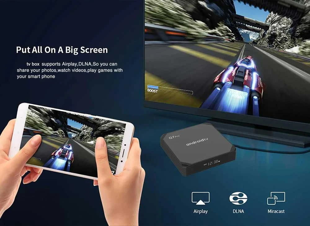 TV Priedėlis G7 max - Android 11.0- 4/64GB puikiai tinka Go3 ir SMART IPTV
