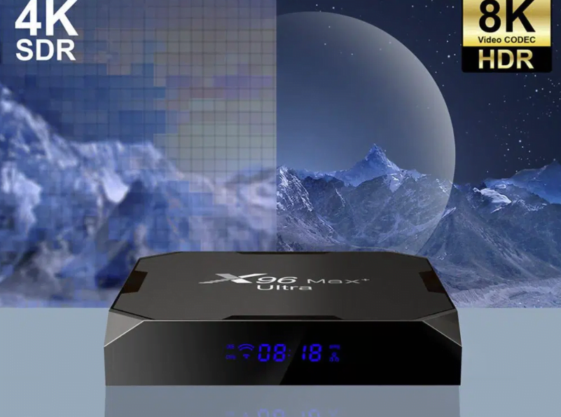 TV priedėlis X96 Max + Ultra Android 11 4/64GB Amlogic S905X4 tv box
