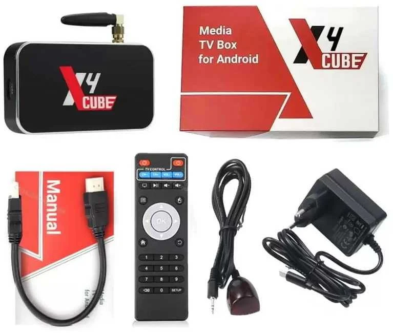UGOOS X4 Cube TV priedėlis Android 11 Amlogic S905X4