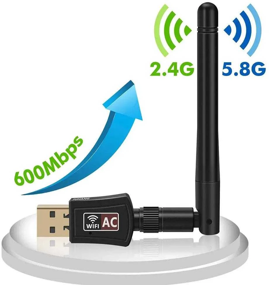USB WiFi Dviejų dažnių 5 GHz 2,4 GHz 600 Mbps belaidžio tinklo plokštė