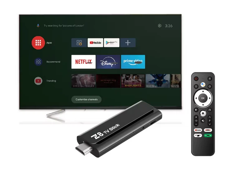 Z8 TV Stick Android TV priedėlis puikiai tinka Go 3 ir SMART IPTV