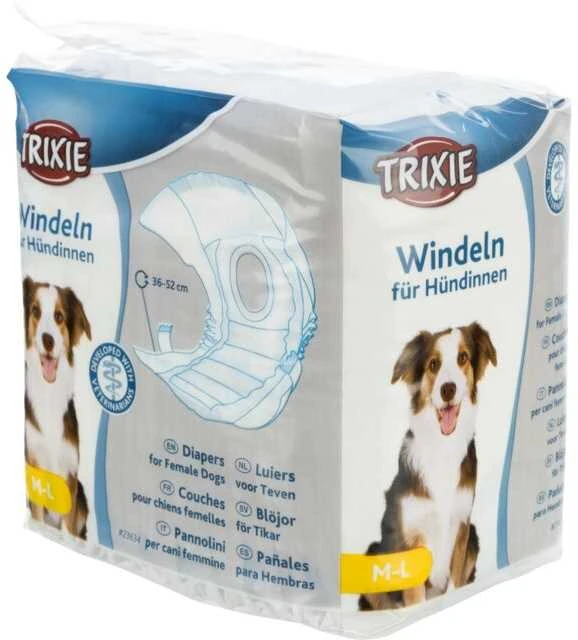 Trixie Sauskelnės, vienkartinės, kalėms, ML ,36-52cm, 12vnt.