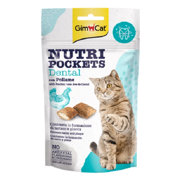 Gimborn GimCat Nutri Pockets Dental skanėstai katėms 60g