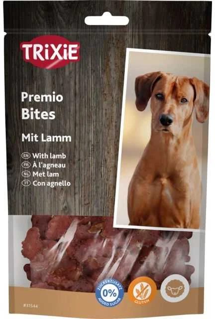 TRIXIE PREMIO skanėstai šunims, ėrienos kąsneliai, 100 g