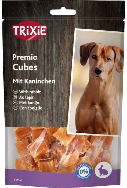 TRIXIE PREMIO skanėstai šunims, triušienos kubeliai, 100 g