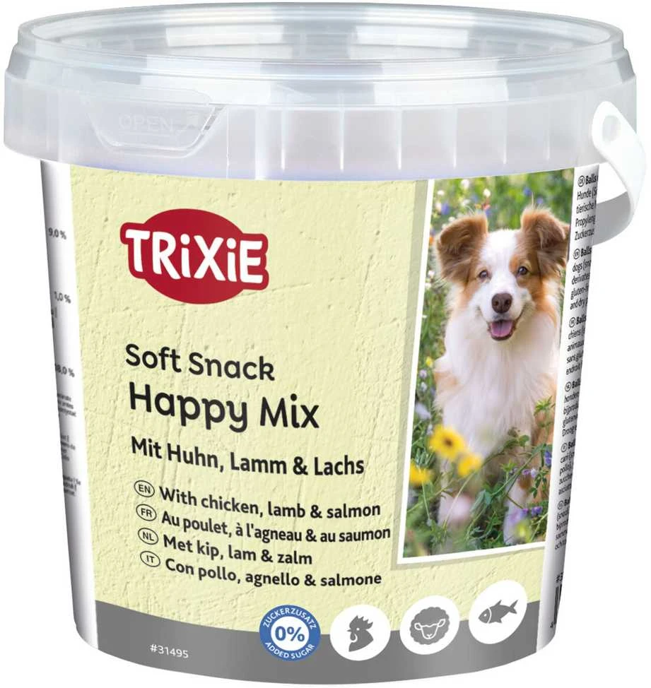 TRIXIE skanėstai šunims, minkštas užkandis Happy mix 500g