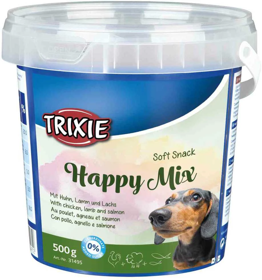 TRIXIE skanėstai šunims, minkštas užkandis Happy mix 500g