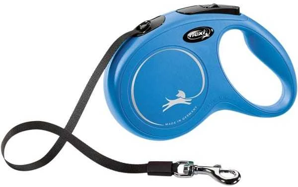 Flexi New Classic L pavadėlis šunims iki 50kg juostinis 8m mėlynos spalvos