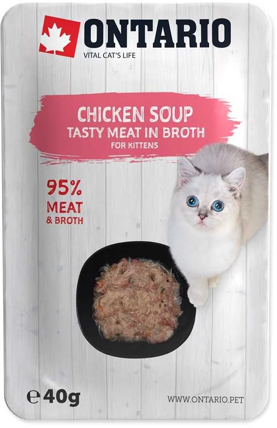 Ontario Kitten Soup vištiena, Carrot ir ryžiai 40g (Sriuba)