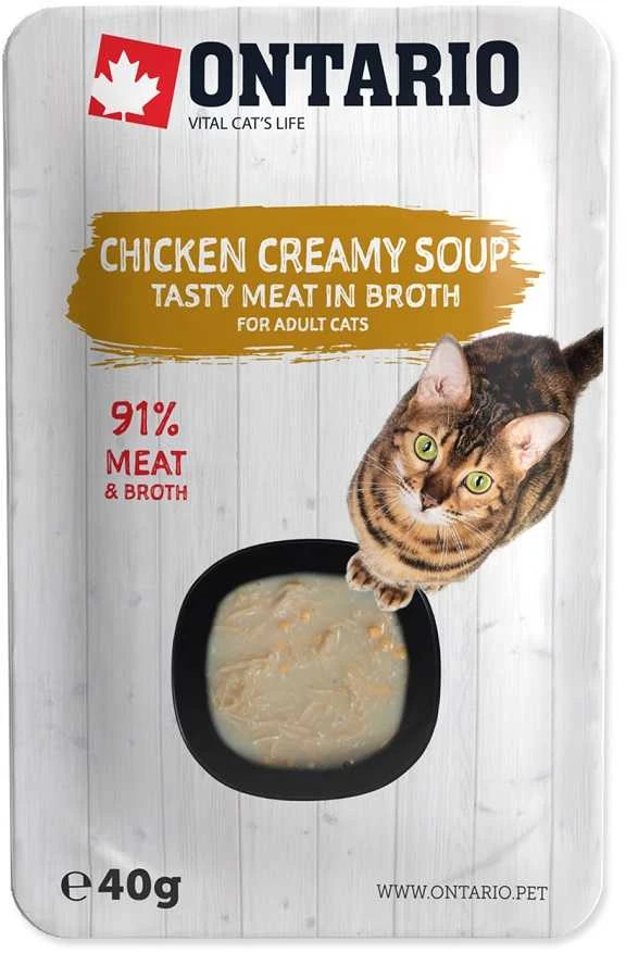 Ontario Cat Soup vištiena & Cheese with ryžiai 40g (Sriuba)