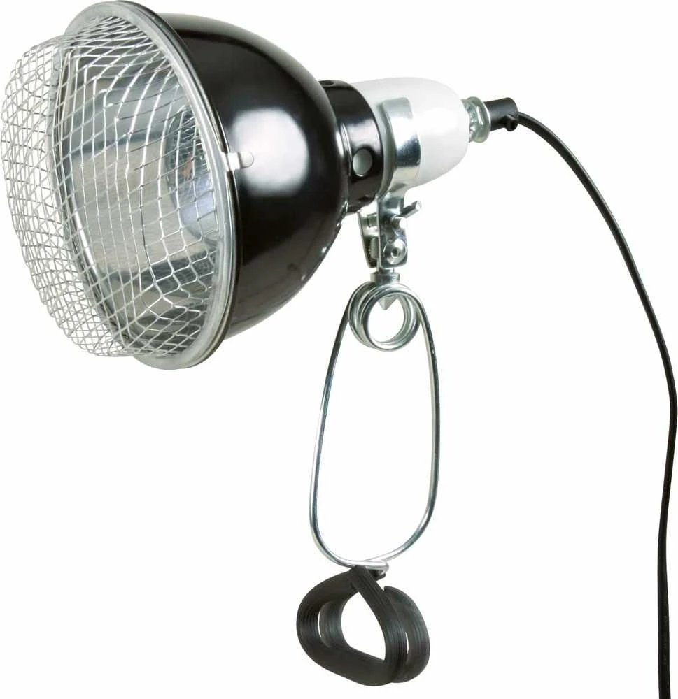 Trixie lempa su spaustuku, juoda su apsauginiu tinkleliu 14cm 100W