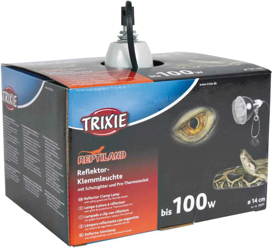 Trixie lempa su spaustuku, juoda su apsauginiu tinkleliu 21cm 250W
