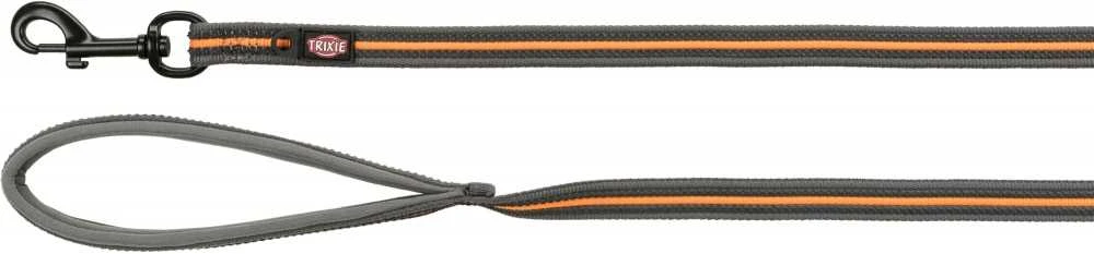 Trixie Fusion Tracking, smycz, šuniui, pilka, taśma parciana, M–XL: 5 m/17 mm, guminė