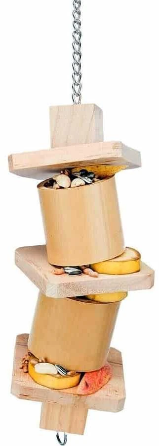 Trixie Žaislas šėrimui, paukščiams, bambukas/mediena, 35 cm, užpildymui skanėstais