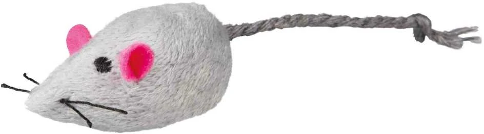 TRIXIE Pelė su skambučiu, pliušas, su kačių mėta, 5 cm
