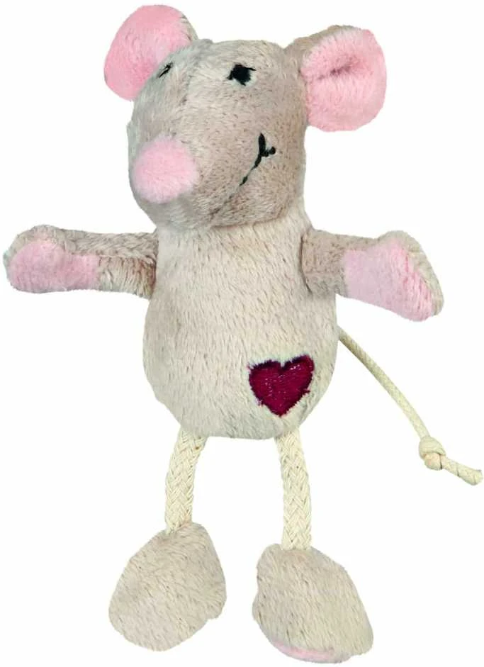 Trixie Plush pelė, 11 cm, smėlio spalvos