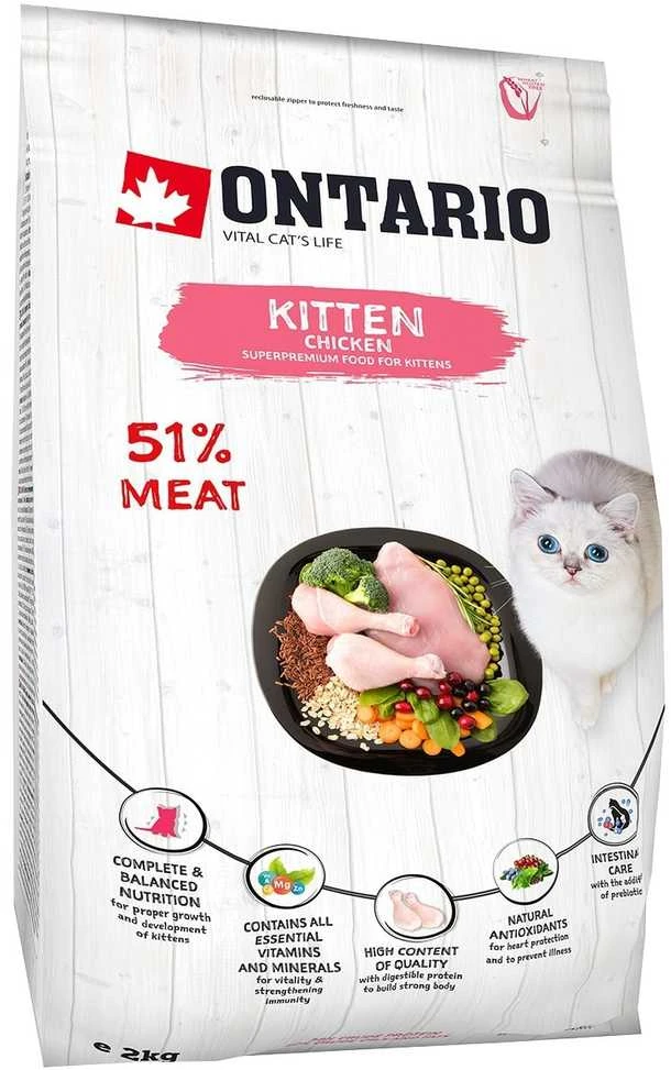 Ontario Kitten vištiena 2kg (Kačiukams su vištiena)