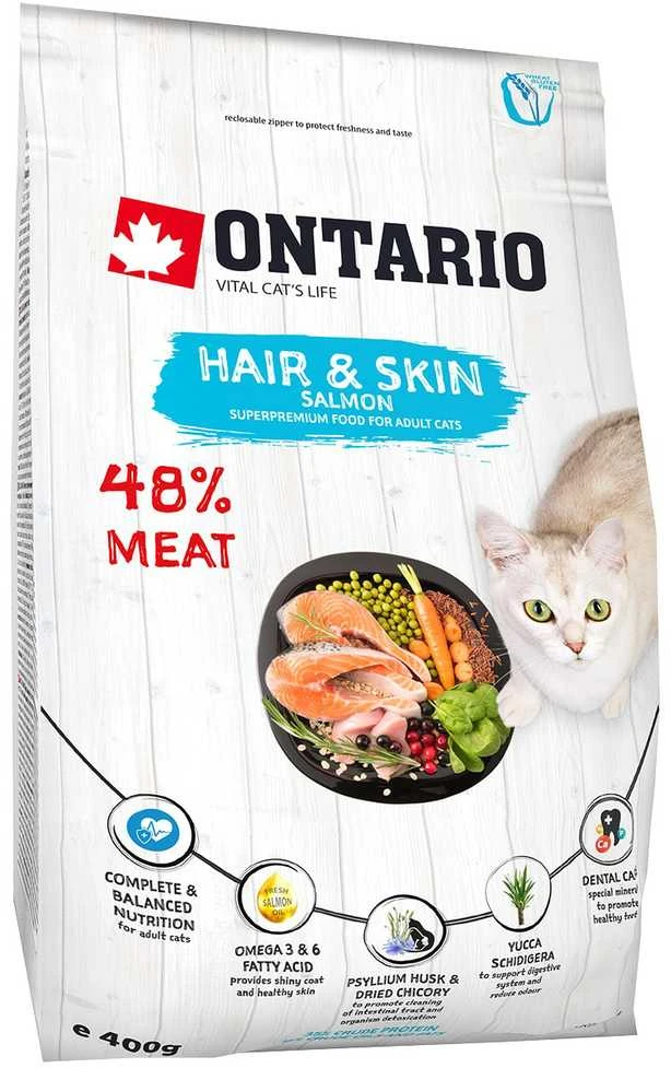 Ontario Cat Hair & Skin 0,4kg (Kailiui ir odai)