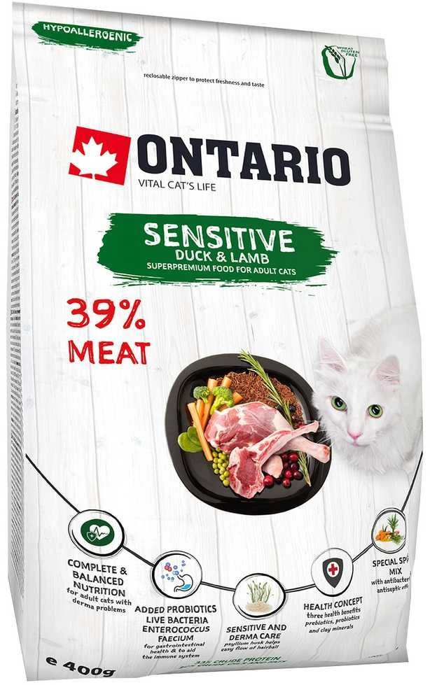 Ontario Cat Sensitive/Derma 0,4kg (Jautrioms)