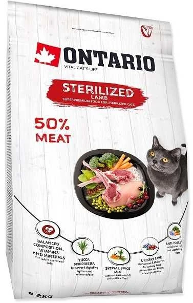 Ontario Cat Sterilised ėriena 2kg (Sterilizuotoms su ėriena)