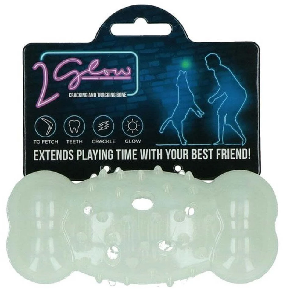 2 Glow Glow Cracking & Tracking Bone 13cm – Fluorescencinis sutrūkinėjantis žaislas, šviečia tamsoje, ilgaamžė konstrukcija