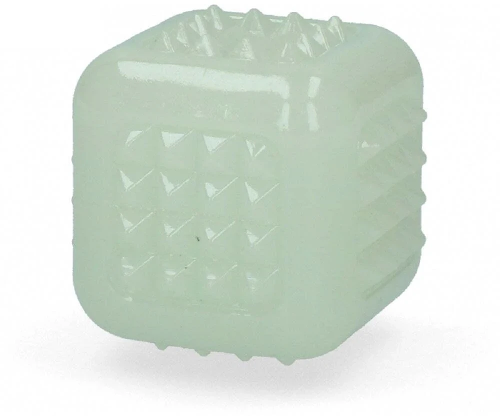 2 Glow Ryškus kvadratinis 6.5cm – Šviečiantis skanėstų kubas šunims, patvarus švytintis dizainas
