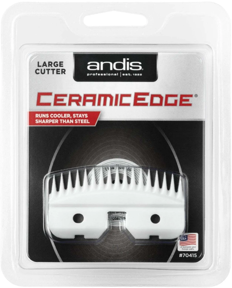 Andis CeramicEdge peilis Didelis pjaunamasis – Keraminis įdėklas, patobulintas patvarumas Mėlyna Ribbon II ašmenims