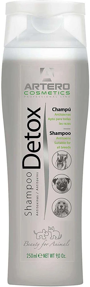 Artero Detox šampūnas – aktyvuotos anglies formulė, giluminis valymas ir detoksikacija, 250ml