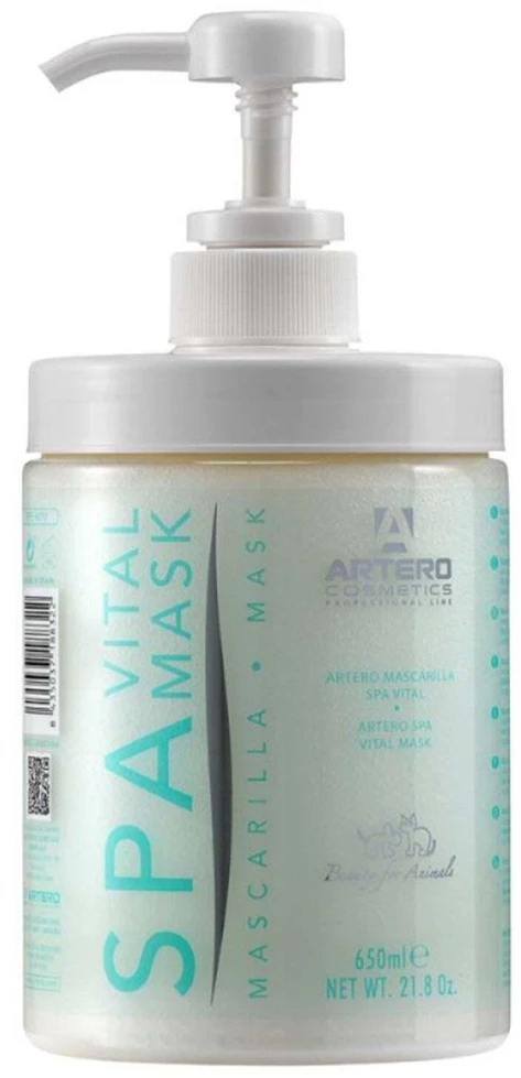 Artero Spa Vital kaukė – Maitinamoji plaukų priežiūros priemonė, 650ml, atkuria blizgesį ir minkštumą, ARTERO