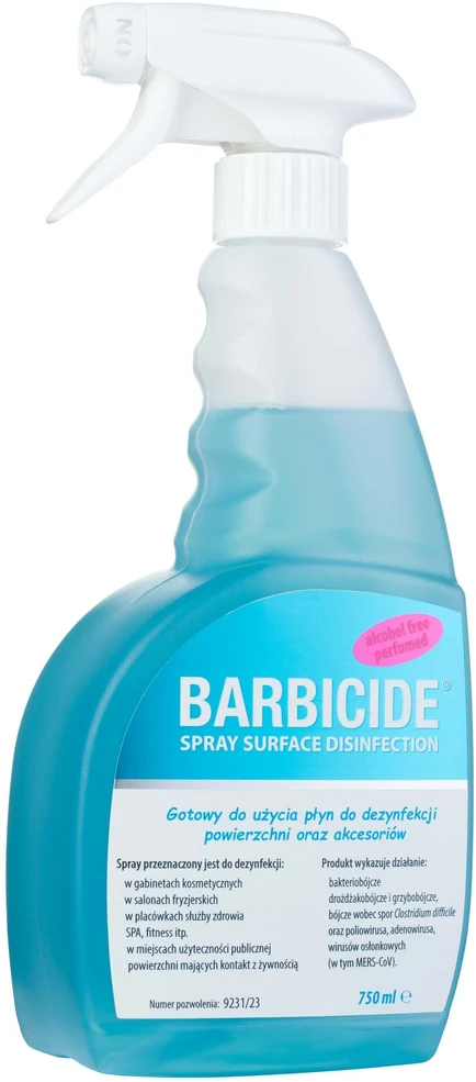 Barbicide dezinfekcinis skystis – kvapnus paviršių valiklis, greitai veikianti formulė, 750ml