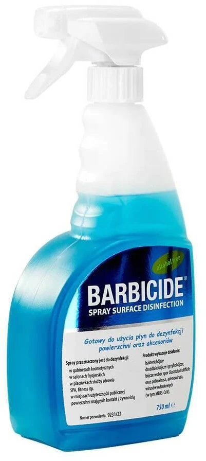 Barbicide paviršiaus dezinfekavimo purškalas – bekvapis 750 ml, greito poveikio higienos tirpalas