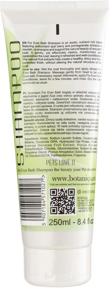 Botaniqa For Ever Bath šampūnas, 250 ml