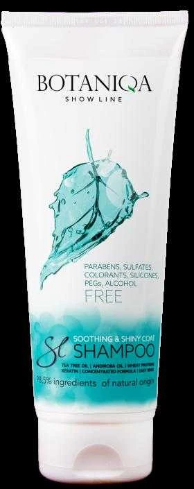 „Botaniqa Show Line“ raminamasis ir blizgantis šampūnas – švelni formulė jautriai, prižiūrėtai odai, 250 ml