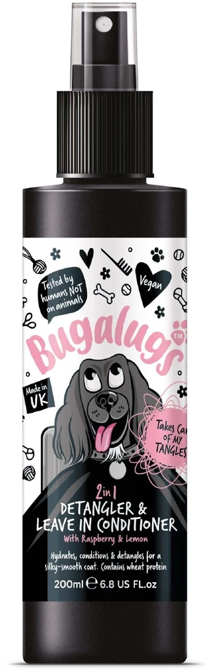 Bugalugs 2in1 Detangler & Leave In Conditioner 200ml – aviečių ir citrinų kvapo, maitinamoji formulė