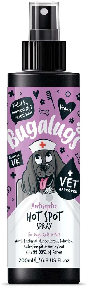 Bugalugs Antiseptinis dėmės purškalas 200ml – Greito poveikio odos palengvinimo formulė, ramina sudirgimą